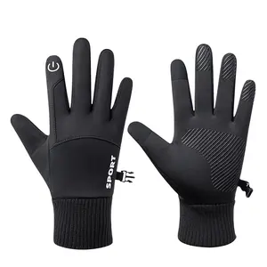 INNENS Winter Cycling Motorcycle Gloves Touch Screen Waterproof Warm Thermal For Men Women All Seasons Ergonomic Design Anti-slip Silicone - Hand