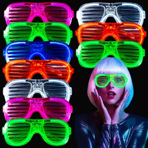 12/25 PCS LED Light up Glasses Bulk  Glow Glasses Glow in The Dark Party Supplies Neon Party Favors for Wedding Birthday Christmas