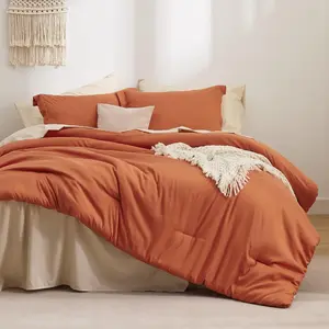【Spring Glow Up】Bedsure Reversible Soft Comforter Set - 5 Pieces Ultra-Soft Boho Comforter Machine Washable with Sheets Pillowcases & Shams Fits Mattresses OEKO-TEX Certified for Safety