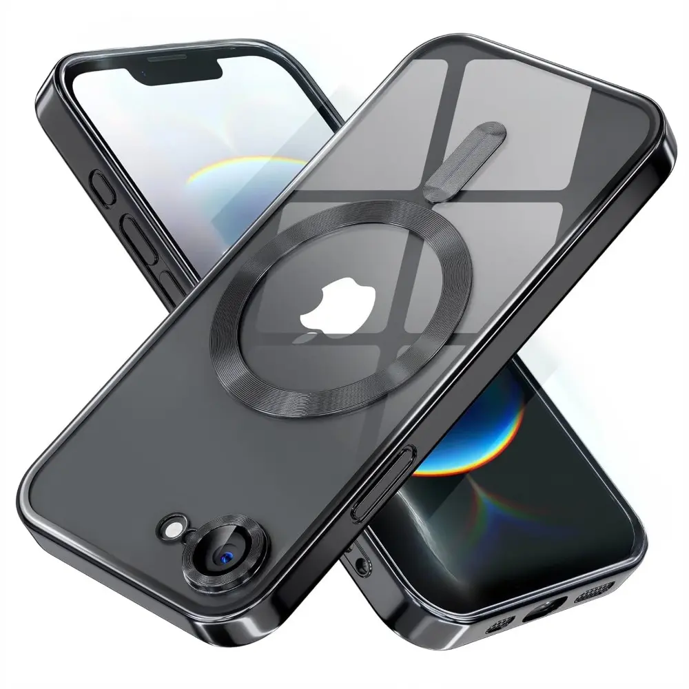 Magnetic for iPhone 7 8 SE2 SE3 7 8Plus Case Cover Compatible with MagSafe Full Camera Lens Protector Plating Soft Clear Phone Case Shockproof Protective Cover TPU Soft Shell Cellphone Casing TPU Smartphone Casing