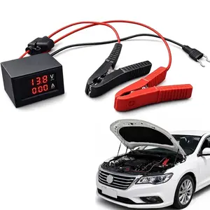 Car Battery Parasitic Drain Tester, 12V Automotive Current Leak Detector with Alligator Clips and Voltage Current Display, No ECU Reset Battery Draw Diagnostic Tool for Cars Trucks SUVs fathersdaygift