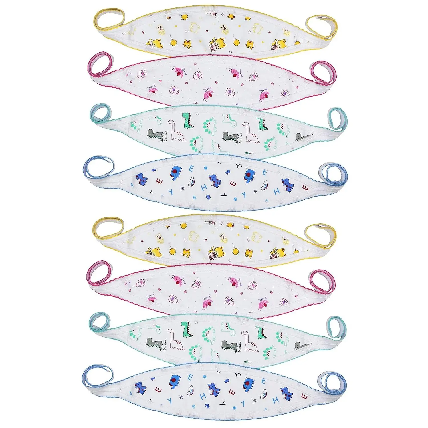 Babies' 8-Pack Comtable Newborn Baby Belly Binder - Assorted Print - One Size