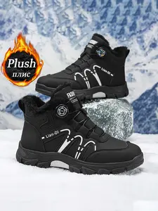Men's Winter Sports Snow Shoes, Anti-Slip Grip, Suitable for Daily Wear, Office, Cold Weather, Outdoor Walking, Fashionable Boots Footwear