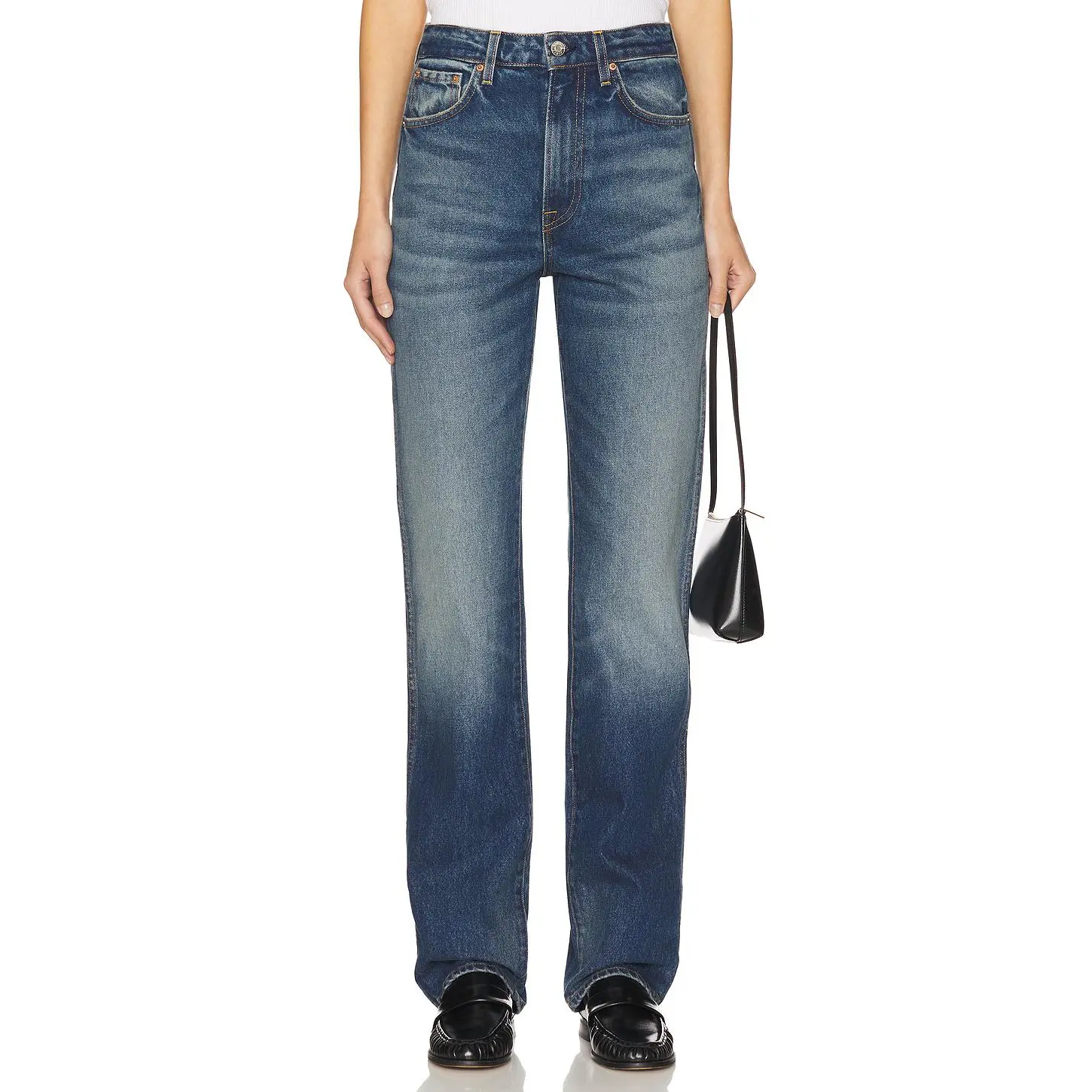 GRLFRND Sara Super High Rise Straight Jeans in Figueroa St