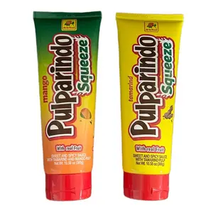Pulparindo Squeeze Original or Mango Tamarind Pulp Candy - 10.58 oz - Sweet and Spicy Splash Tube Snack