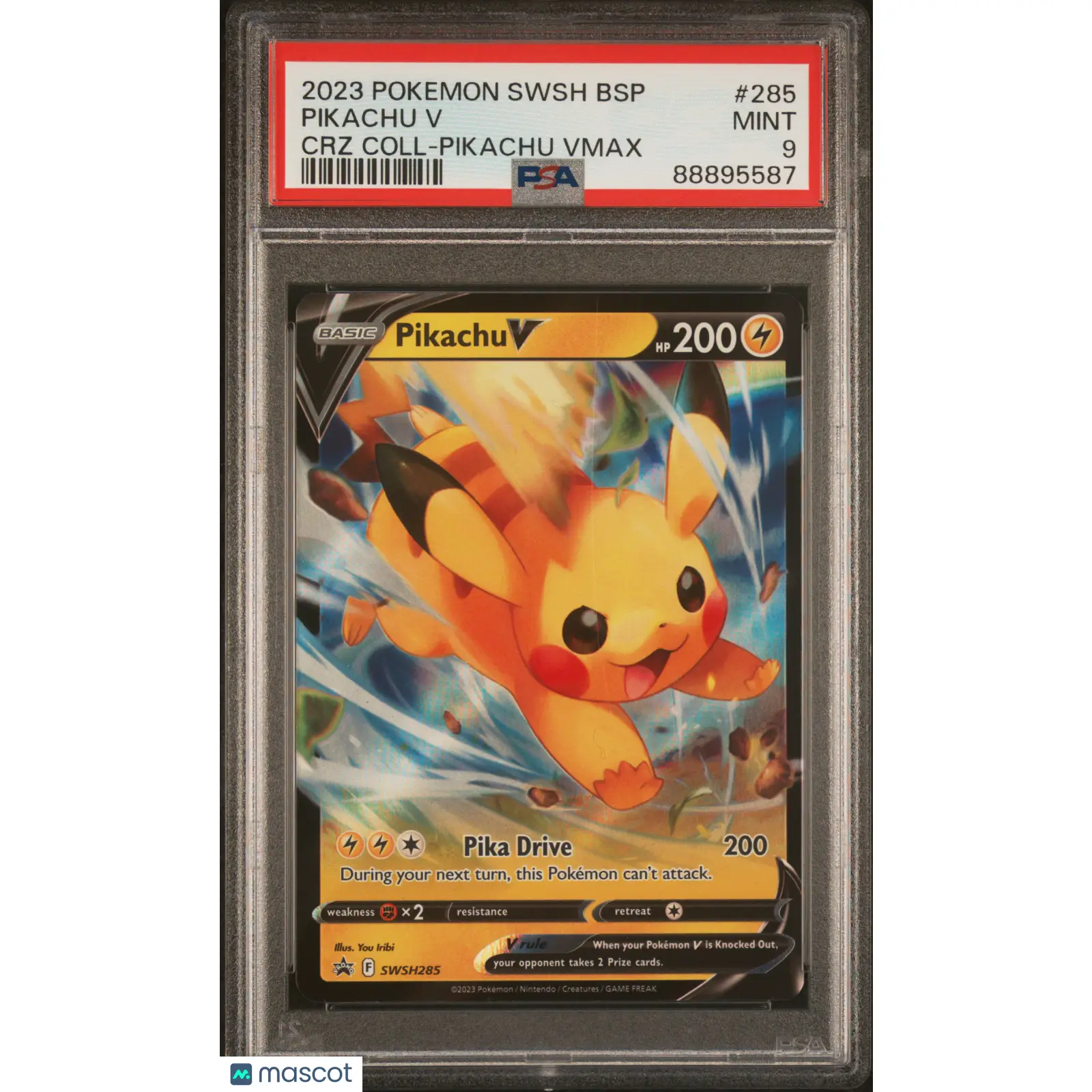 PSA 2023 Pokémon TCG Pikachu V #285 9
