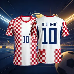 2026 Croatia Home Red And White 10# Modric Short Sleeve Soccer Jersey Fans Version