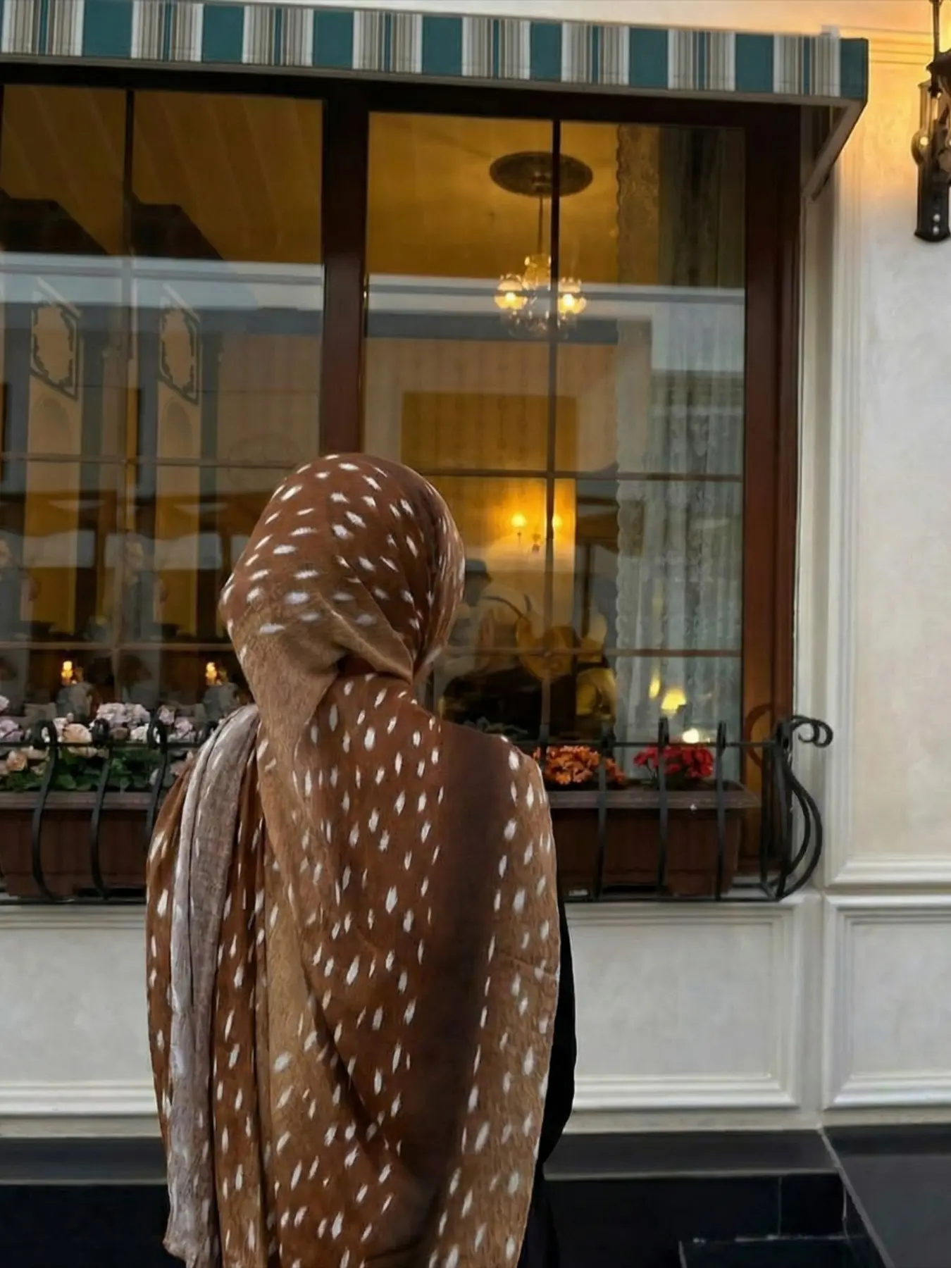 Boho Style Free Wild Deer Pattern Polyester Hijab for Muslim, Turban Hijab, 80x180cm Beach Vacation Daily Fashion Scarf, Head Scarf, Versatile Shawl for All Seasons, Muslim Headscarf Cover, Modesty