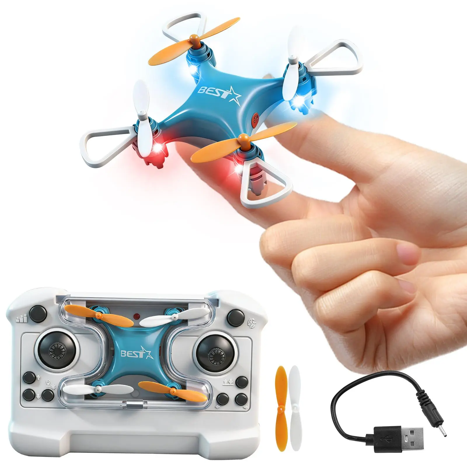 Kids Mini Remote Control Drone, Fixed Height Micro Quadcopter with Stable Flight, Beginner Friendly Indoor Flying Toy