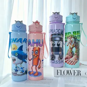 Transparent Sports Drinking Bottle with Straw, 750ML/26oz Sports Design, Portable & Leak-Proof, Ideal for Running, Cycling, Hiking, Gifts