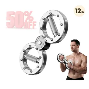 【Ship From USA】Spinning Rotator Burn Machine, 12LB Arm Exercise Equipment with Adjustable Resistance, Forearm Trainer for Boxing, Men's ArmStrength Trainer，360 Degree Rotating Grips,for HomeWorkout Equipment Hand GripStrengthener
