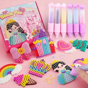 Children's Bead Art Set, Interactive Bead Art, Bead Pen Art and Mosaic Craft Kit, Educational Toys for Kids, DIY Sticker Art, Diamond Dotz Bead Painting, Includes Colored Bead Pens and Fun Templates, Creative Craft Activity, Beading Craft, Crafting Fun