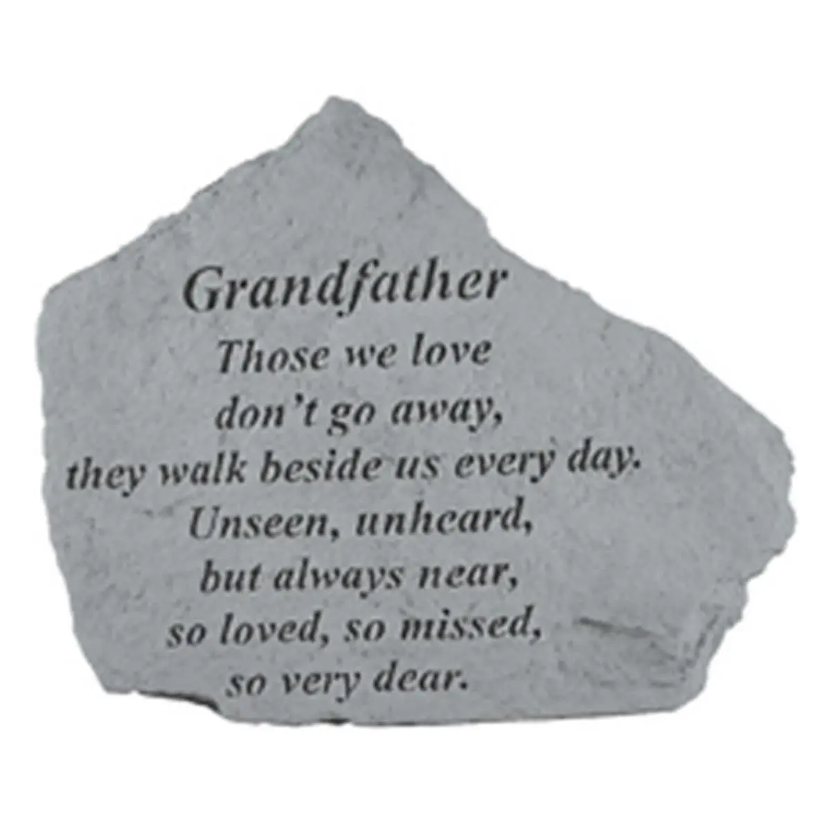 212 MAIN Kay Berry Hand-Crafted Cast Stone Decorative Sign - 6x5.5in Weatherproof Grandfather Memorial Sign with "Those we love don't go away..." Inscription, Wall-Mount Compatible Outdoor Decor, Specialty Tree Decor, Decorative Sign Specialty Tree Decor
