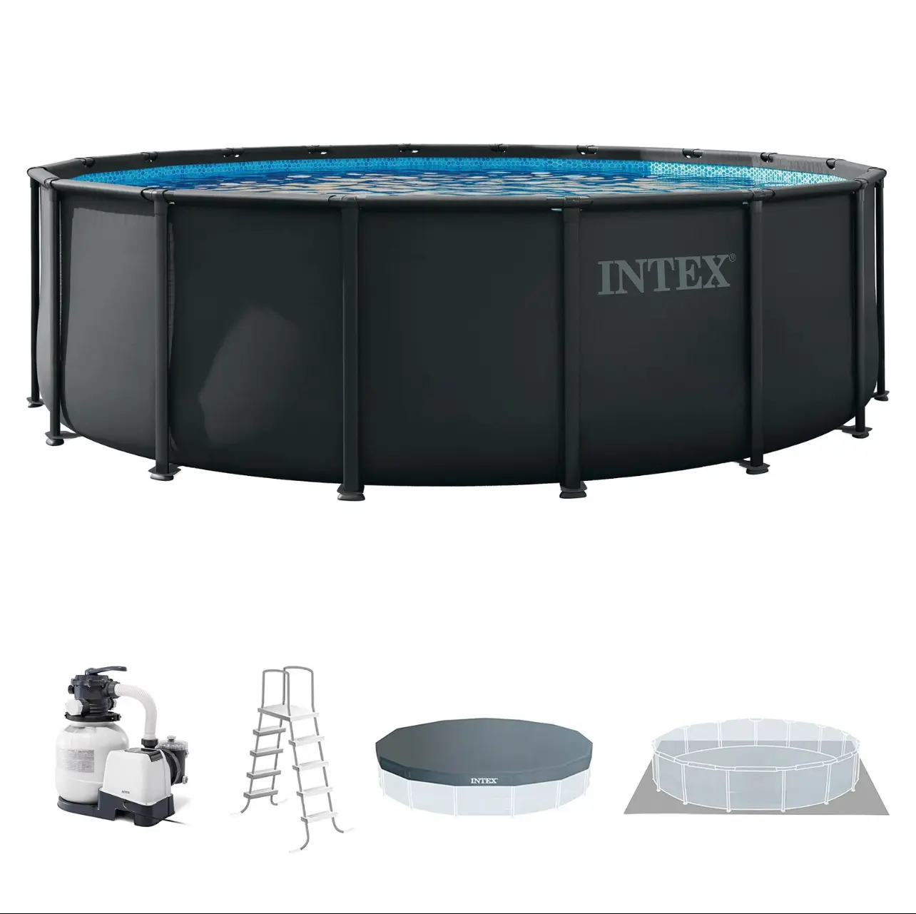 INTEX Ultra XTR 18ft x 52in Round Frame Above Ground Swimming Pool Set with Pump INTEX Ultra XTR 18ft x 52in Round Frame Above Ground Swimming Pool Set with Pump