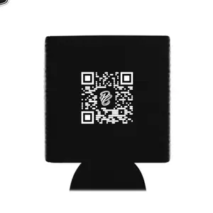 QR code scan show me them tts black Custom Neoprene Koozies Can Coolers for 12oz 16oz 20oz 24oz and More Premium DTF Print Heat Pressed One Sided Funny Unhinged Designs Great for Men Women Gift