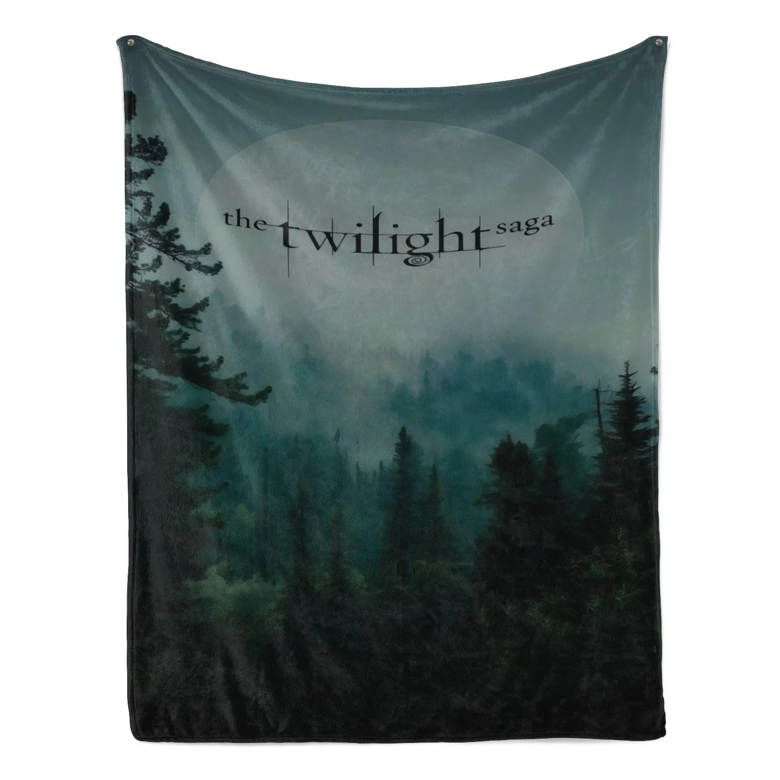 Cozy Soft Twilight Saga Forest Scene Flannel Blanket - All-Season Blanket for Bed, Sofa, Office - Ideal Holiday Gift for Parents, Flannel Blankets, All-Season Blankets