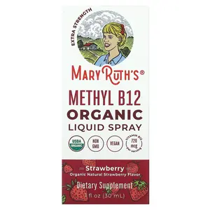 MaryRuth's Organic Methyl B12 Liquid Spray, Strawberry, 720 mcg, 1 fl oz (30 ml)