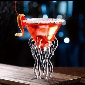 Octopus-Inspired Glass Cocktail Cup for Home Bars & Cold Drinks - Reusable & Handwash Only - Drinkware, Bottles