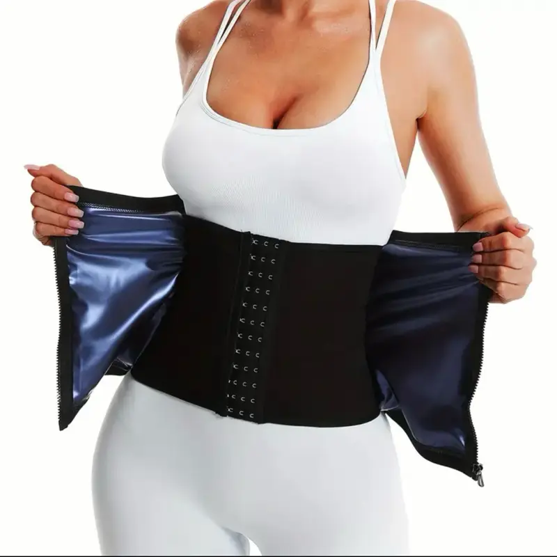 Waist Trainer for Women Lower Belly Waist Trimmer Corset Tummy Wrap Workout Sweat Belt Band Sports Sauna Suit with Compression Support & Multi-functional Details Upgrade Thermo Material