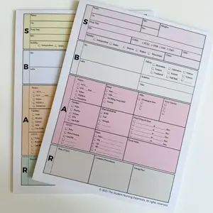SBAR Clinical Report Notepad: 50 Easy Tear-Away Nursing Sheets. Hospital Nursing Resource