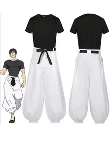 Anime Jujutsu Kaisen Fushiguro Toji Satoru Gojo Costume Set, Top Pants, Halloween Carnival Cosplay, All Seasons Clothing