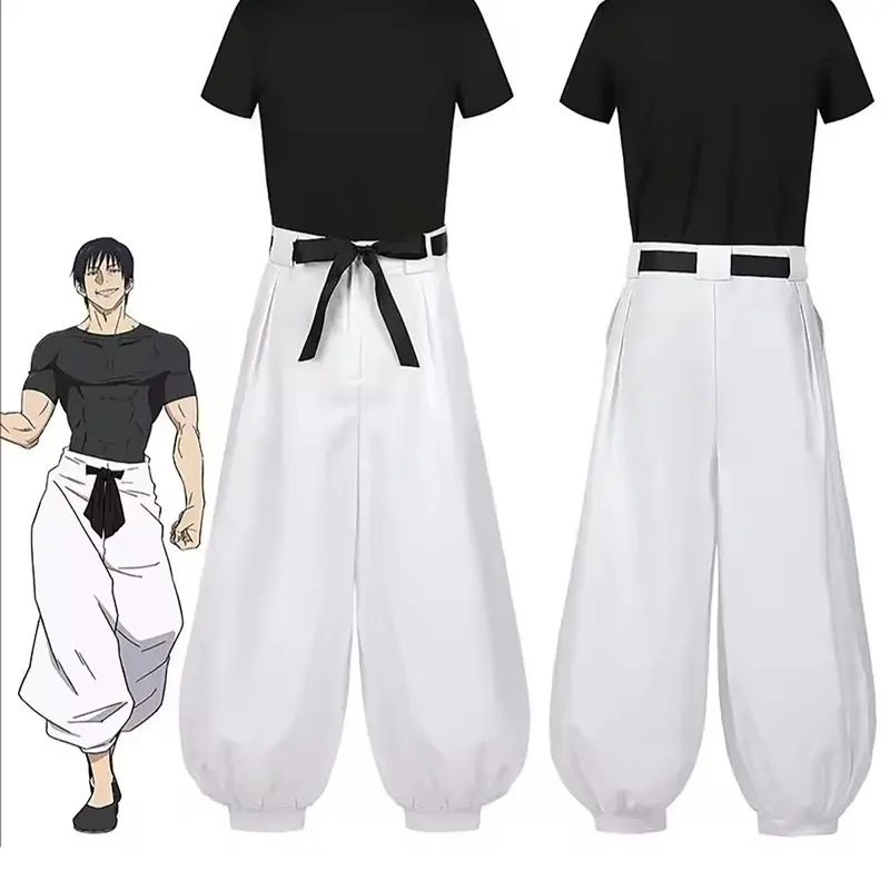 Anime Jujutsu Kaisen Fushiguro Toji Satoru Gojo Costume Set, Top Pants, Halloween Carnival Cosplay, Costume for Parties, All Seasons Clothing