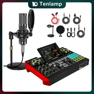 【Live Exclusive】Tenlamp G10-P15 Sound Card Kit with Condenser Mic, Pro Audio Mixer with Voice Changer & Noise Reduction for Streaming, Podcasting & Gaming #SummerWins #DealsForYouDays