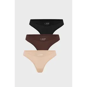 V-shaped Low Rise Thongs 3 Pack