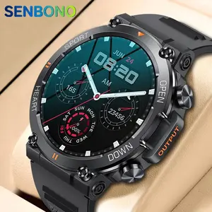 SENBONO 2026 Full-Screen Touchscreen Message Notification Multi-Sports Mode Fitness Tracker Alarm Clock Adult Men's Fitness Bracelet Wristwatch