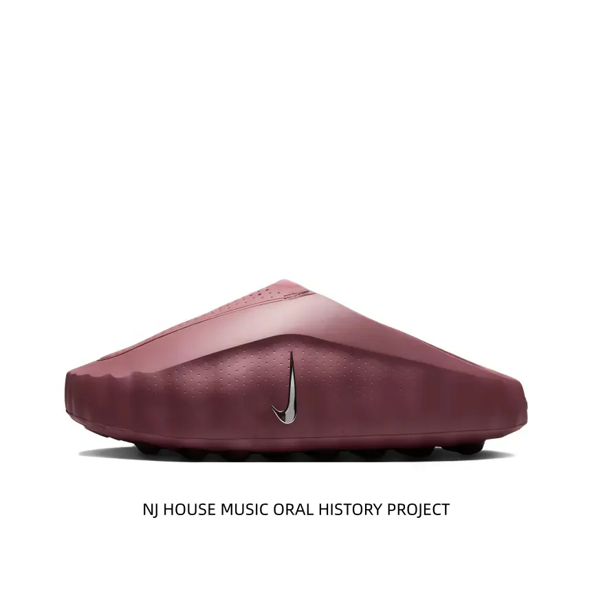 Elegant burgundy slip-on clogs with delicate perforated upper. Unique wavy thick sole offers soft cushioning, great for home relaxation, outdoor walks and casual daily summer outfits.