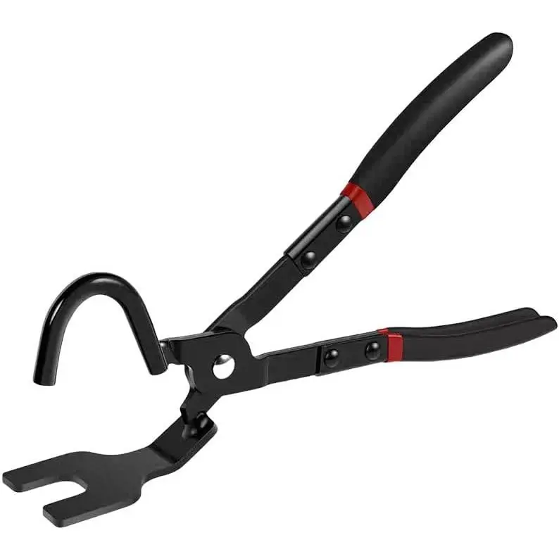 Exhaust Hanger Removal Pliers, 25 ° Offset Design, Non-Slip Grip, Exhaust Pliers for Separating Rubber Mounts from Exhaust Suspension Bracket, Compatible with All Exhaust Rubber Hangers, Black