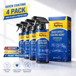 Fast Acting Nano Ceramic Car Coating Spray for Professional Detailing Results Liquid Polish and Waterless Spray Wax for Plastic Trim and Glass
