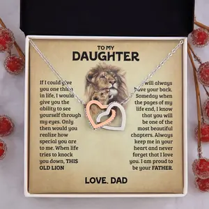 [Almost Sold Out] Daughter - Old Lion - Interlocking Hearts Necklace