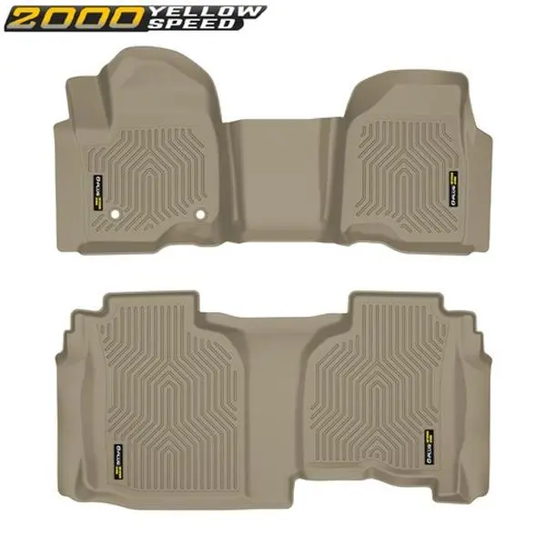 TPE Car Floor Mat & Floor Mats for Trucks, Anti-Slip Liners Fit for 19-2025 Chevrolet Silverado/Sierra 1500 Double Cab Weather Tech Mats For Cars Car Dust Mats