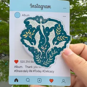 Celestial White Dragon Magsafe Phone Grip - Magnetic Pop Socket & Kickstand - Fantasy Reader Gift