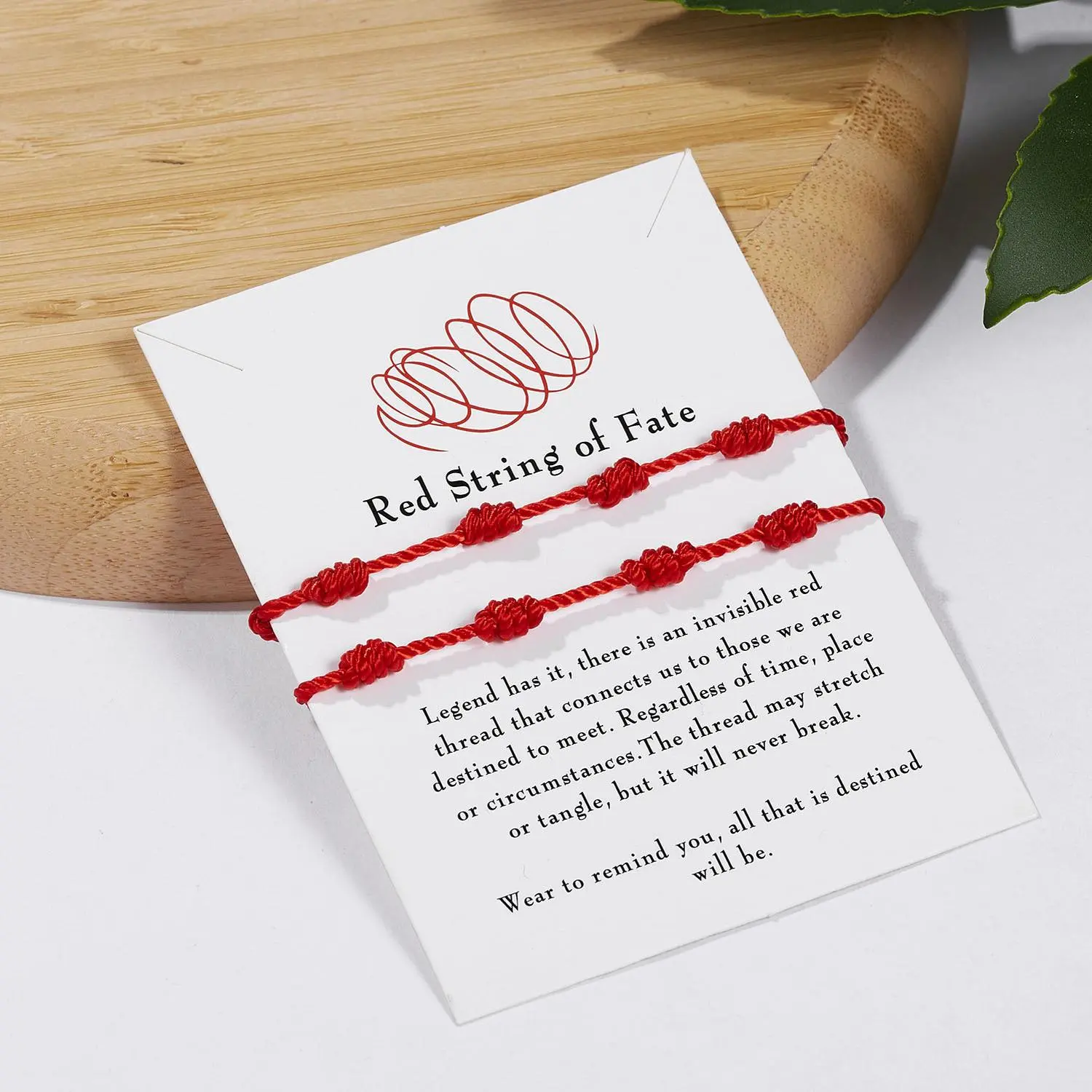 Enchanted Protection Bracelet - Red Cord with Knots