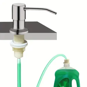 Kitchen Sink Soap Dispenser with Built-In Pump, 100cm Extension Tube Kit, No Need to Refill Bottle Again, Stainless Steel Head, Sleek Appearance, Organized Kitchen Experience, Modern Kitchen, Practical Kitchen
