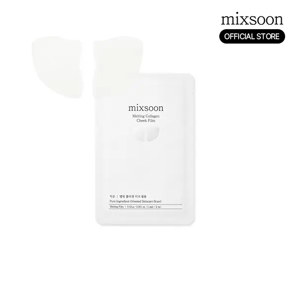 [mixsoon Official Shop] Melting Collagen Cheek Film - 5 Pairs (10ea), French Hydrating Korean Face Mask with Deep Collagen & Hyaluronic Acid, Sensitive Skin Moisture-Boosting Ingredients Mask for Glass Skin, Hydrating Mask