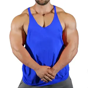 Men's Stringer Cut Sleeveless Vest - Multiple Colors, Gym, Bodybuilding Fitness Clothing