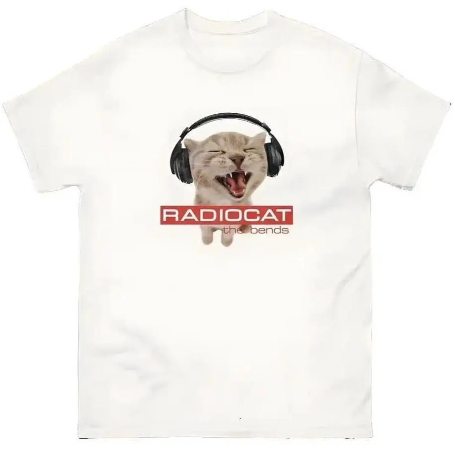 RADIOCAT Meme T-Shirt, Oversized Minimalist Streetwear Graphic Tee, Vintage Essential Trending Style