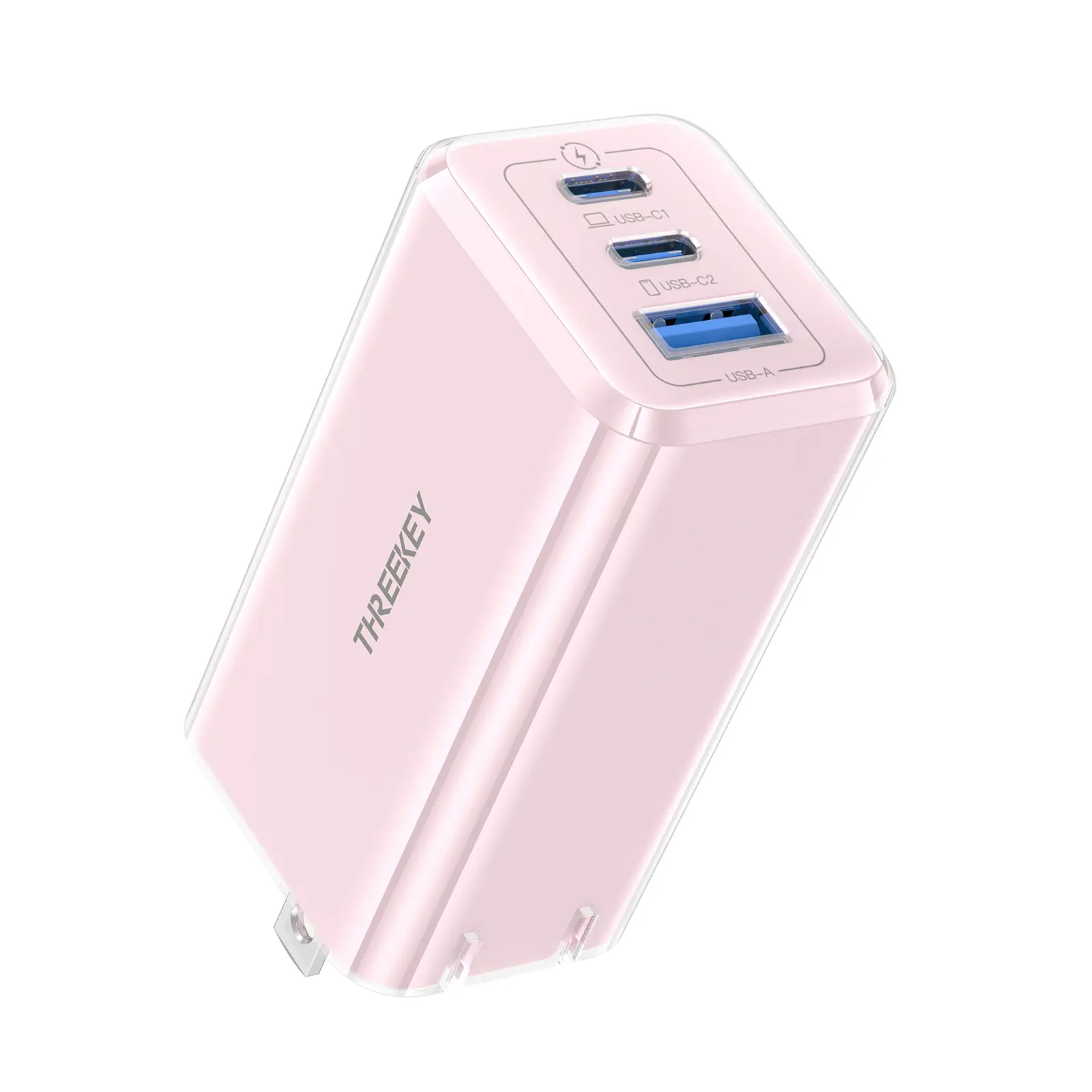Multiport Foldable USB C Wall Charger, 65W Multiport USB C Charger, Foldable Fast Charger Block Compatible with MacBook Pro/Air,Surface Pro, iPad Pro/Air, iPhone 17/ iPhone 17 Pro Max/16/15/14/ 13/12/11,Samsung S22/S21/S20 Adapter Charging