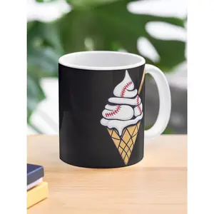 Baseball Ice Cream  Coffee Mug Ceramic Funny Gift