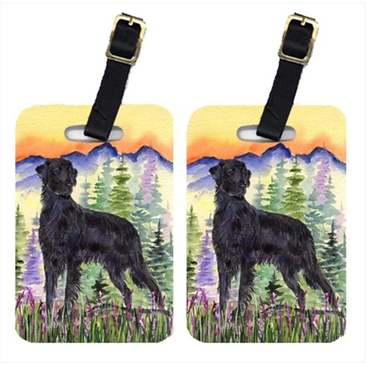 Carolines Treasures SS8263BT Flat Coated Retriever Luggage Tags- Pack - 2