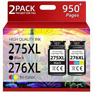 275XL 276XL Ink Cartridges Combo Pack Compatible  for  PG-275XL CL-276XL, for PIXMA TS3520 TS3522 TS3500 TS3700 TS3720 TS3722 TR4700 TR4720 TR4722 Printers (1 Black, 1 Color)
