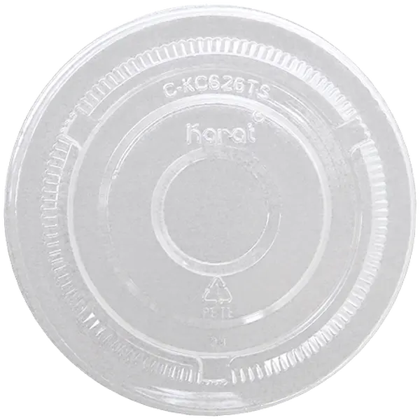 [1,000 pcs] Karat 98mm PET Flat Lids, No Hole