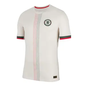 White Color CHE ss2425 Away Soccer Tee, Short Sleeve Football Shirt