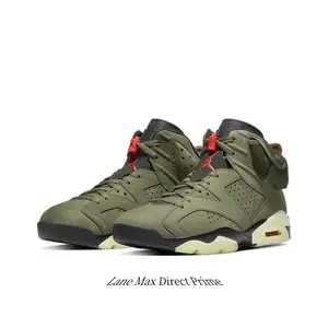 Olive Green High-Top Basketball Sneakers, Matte Nubuck Suede Upper, Red Accent Trim, Shock-Absorbing Air Cushion, Wear-Resistant Off-White Translucent Outsole, Performance Athletic Trainers For Men