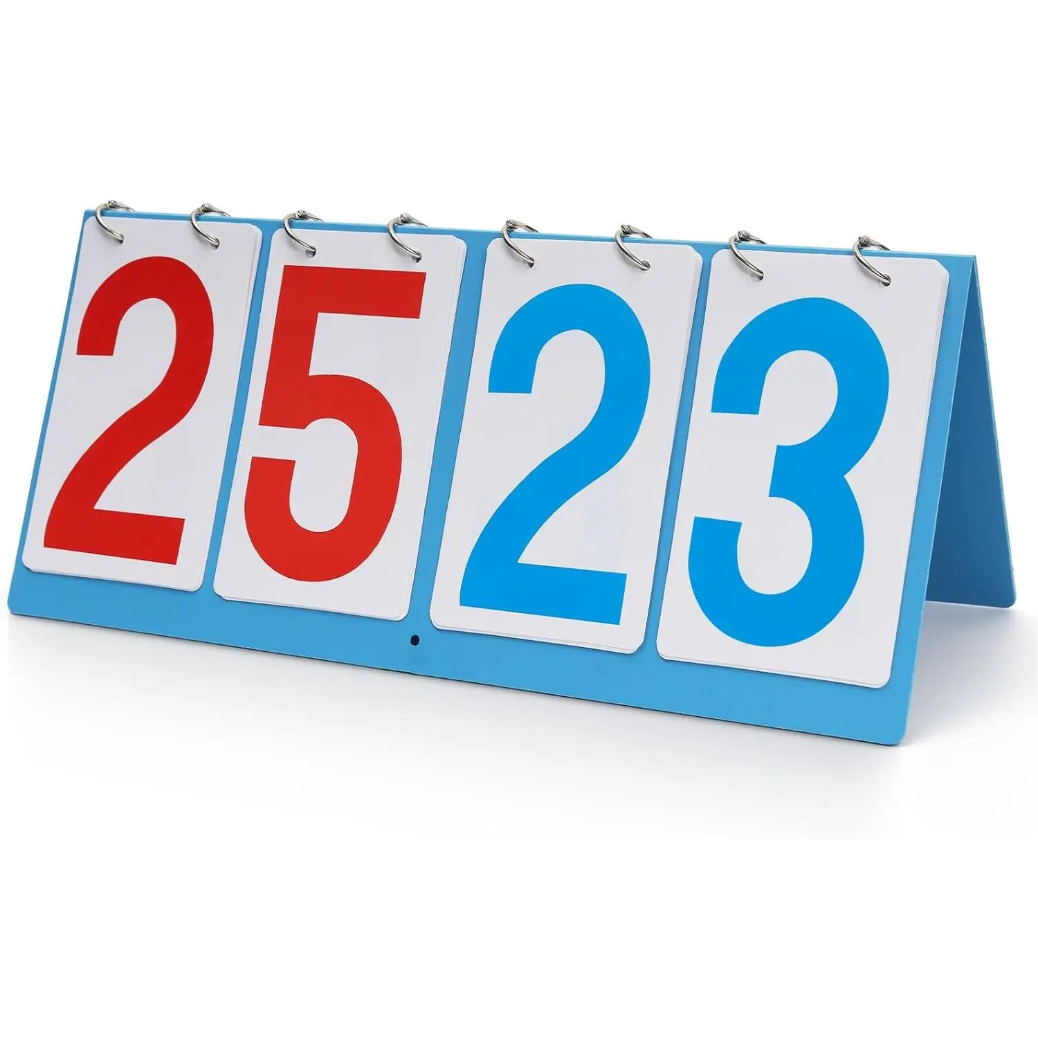 Portable Flip Scoreboard with Waterproof Plastic Cards, Foldable Manual Score Keeper for Children's Sports, Family Games & Poolside Fun, Numbers 0-99, Foldable Base, Flip System, 00-99 Display, Ball Sports Equipment, Volley Ball, Outdoor Play, Manual Flip