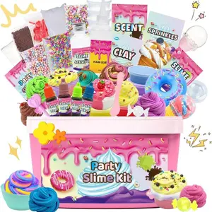 Summer Spring Gift Mini Party Slime Kit for Girls and Boys, Max Party Favors Slime Making Kit to Make Butter Cloud and Foam Slime, Stress Relief Toys, DIY Slime Supplies for Girls and Boys