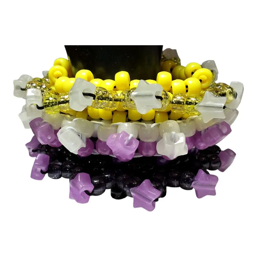 Non-binary. Kandi Rotator Cuff Friendship Bracelet Handmade-to-orders  Stretchy